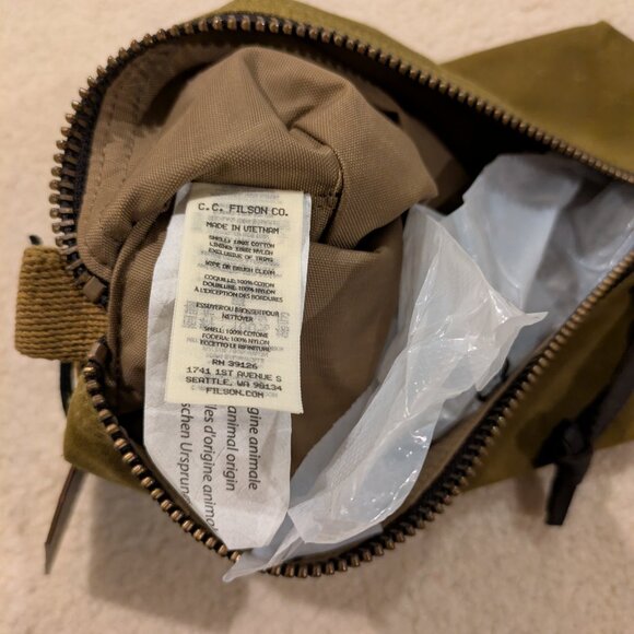 Filson Tin Cloth Travel Kit, Dark Tan - Picture 9 of 10